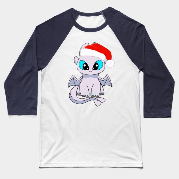 Christmas light fury dragon, how to train your dragon Christmas art, cute baby dragon, httyd Baseball T-Shirt by PrimeStore